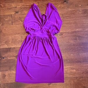 VENUS Magenta Backless Dress